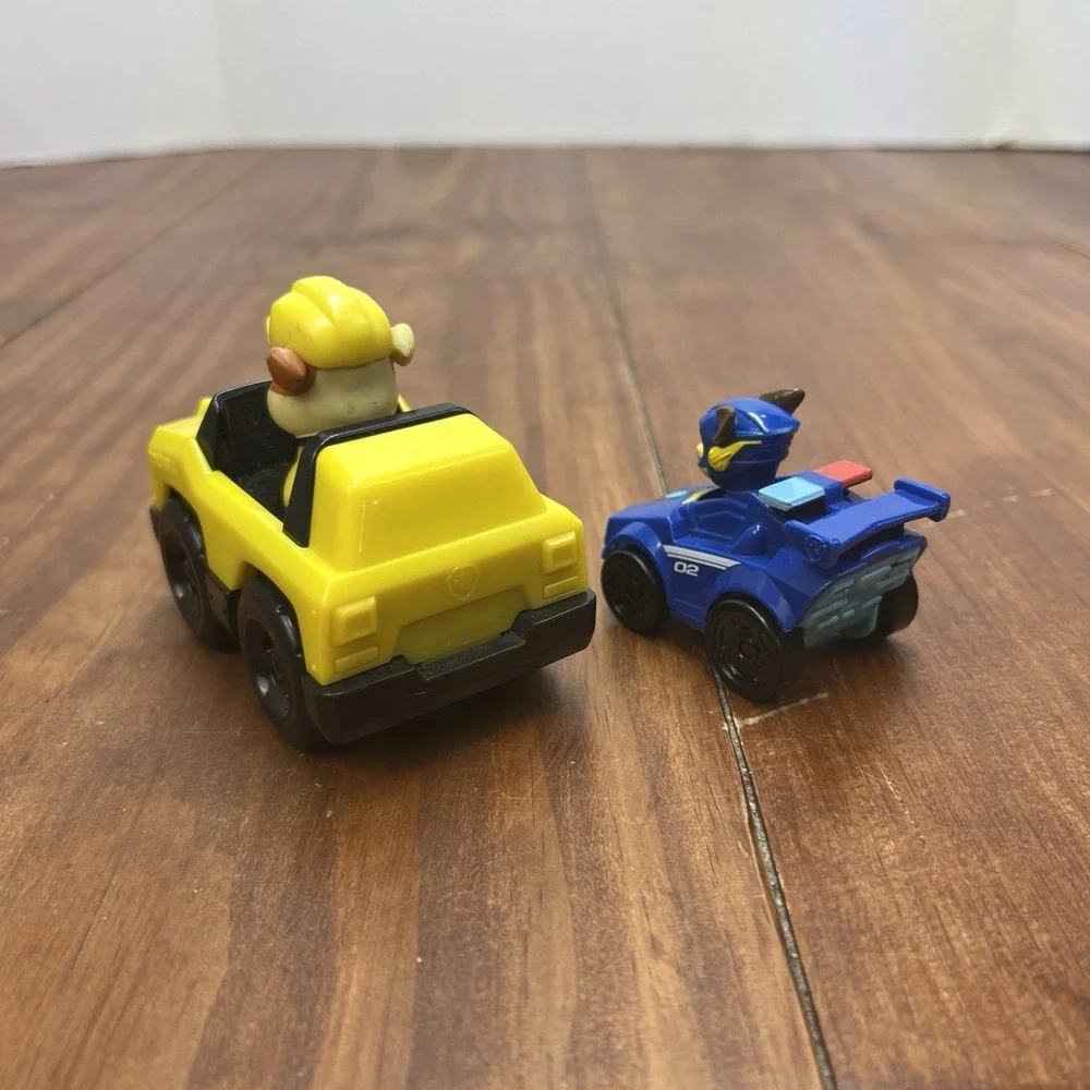 PAW Patrol Rubble Construction Truck & Mighty Pups Chase Mini Vehicle Lot